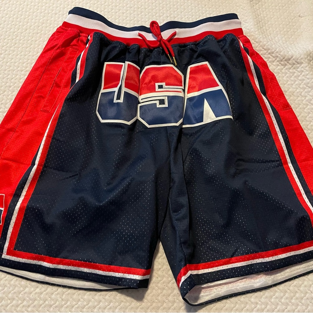 1992 Dream Team USA Navy Blue Basketball Shorts size L